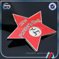 cheap red star shaped medal silver